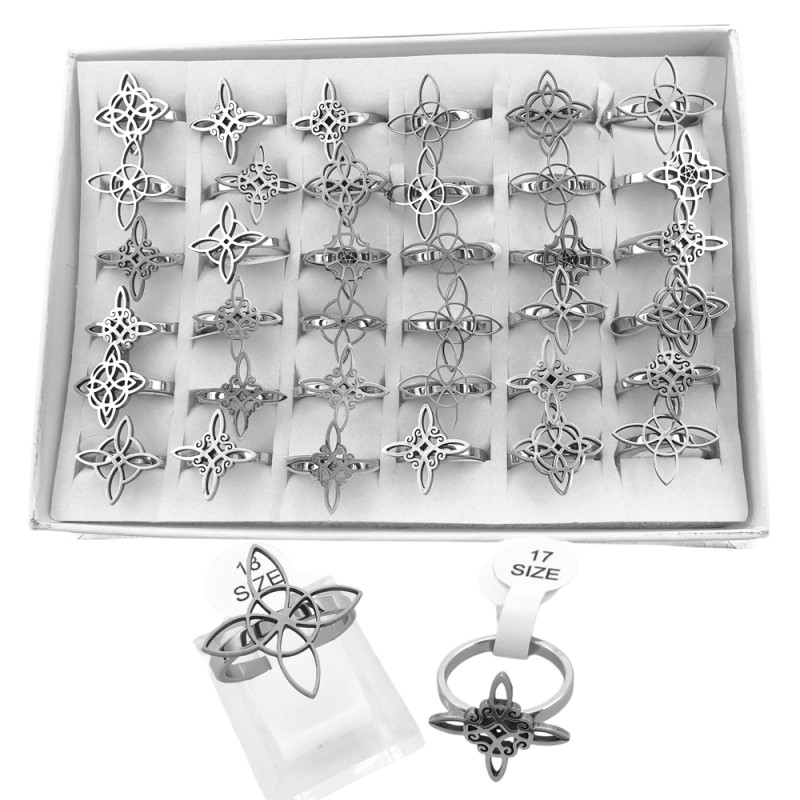 CAJA X36 M:Q SURTIDOS VARIOS DISEÑOS DE NUDO DE BRUJA ANILLO