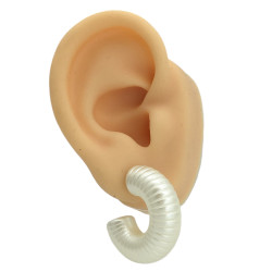 4 PARES TIPO PERLADOS UN PAR POR FORMA FANTASIA PERNO Y FRU FRU ACERO QUIRURGICO AROS