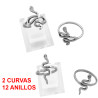 2 CURVAS X12 SERPIENTES PLANAS DOS MODELOS (TALLES 16-17-18-19-20-21) ANILLO