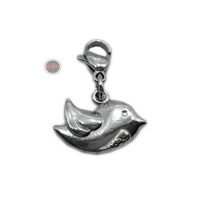 PAJARITO C/ MOSQUETON P/ PULSERA DIJE
