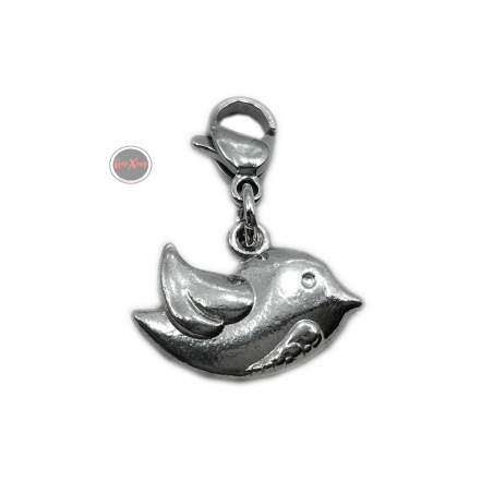 PAJARITO C/ MOSQUETON P/ PULSERA DIJE