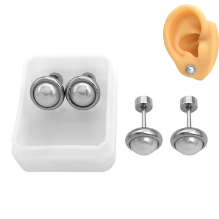 ABRIDOR 8MM MEDIA PERLA BLANCA C/ BASE TRABA A ROSCA ARO