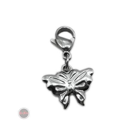MARIPOSA REDONDEADA C/ MOSQUETON P/ PULSERA DIJE