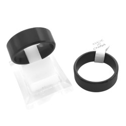 CURVA X6 ALIANZAS LISAS NEGRAS 8MM TALLES SEGUN DISPONIBILIDAD ANILLO