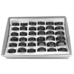 CURVA X6 ALIANZAS LISAS NEGRAS 8MM TALLES SEGUN DISPONIBILIDAD ANILLO