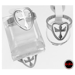 MEDIA CAJA x18 FORMAS SURTIDAS (ARBOL / CORAZONES INVERTIDOS / ARBOL / MARIPOSA / CORAZON C/ CRUZ / LIBELULA) ANILLO