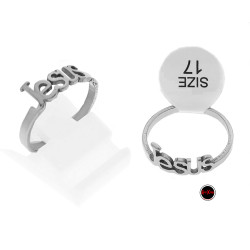 MEDIA CAJA FORMAS SURTIDAS MODELO AA8 (CRUZ CORTA / PAZ / JESUS) ANILLO