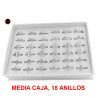 MEDIA CAJA FORMAS SURTIDAS MODELO AA8 (CRUZ CORTA / PAZ / JESUS) ANILLO