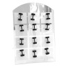 NEGRO BLISTER x12 FALSOS EXPANSORES 6 MM A ROSCA PIERCING