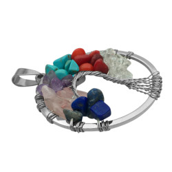 ARBOL DE LA VIDA 40MM C/ ESCALLAS PIEDRAS COLOR MODELO "MI" DIJE