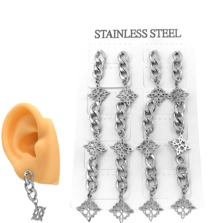 BLISTER X6 PARES NUDO DE BRUJA EN CADENA ARO