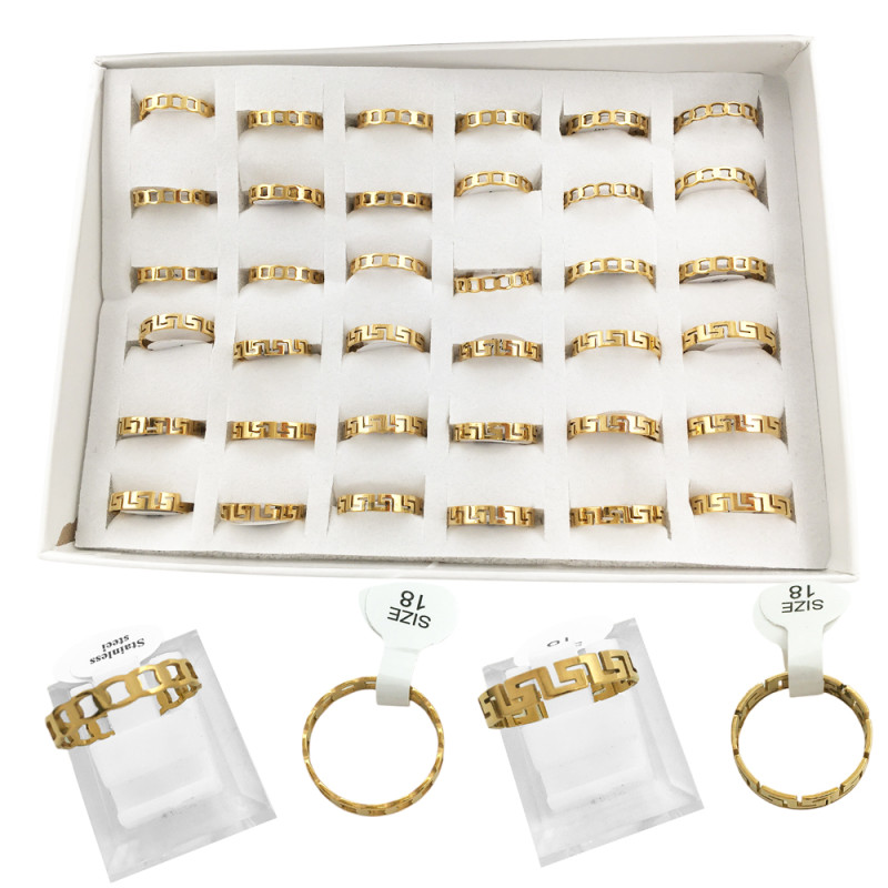 DORADO CAJA x36 GUARDA PAMPA Y CADENA PLANA ANILLO