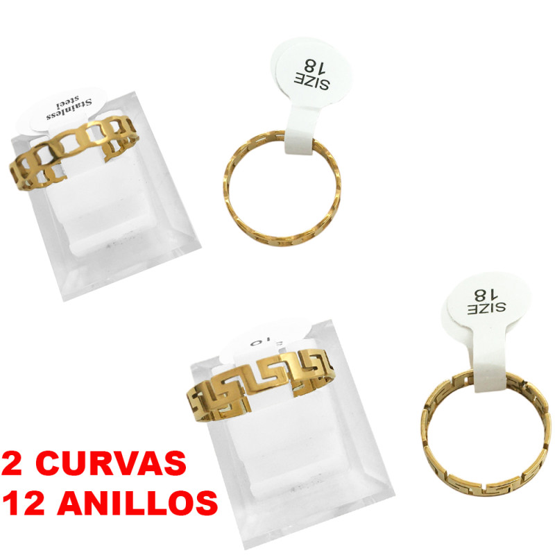 DORADO DOS CURVAS X12 UNIDADES GUARDA PAMPA Y CADENA PLANA ANILLO