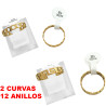 DORADO DOS CURVAS X12 UNIDADES GUARDA PAMPA Y CADENA PLANA ANILLO