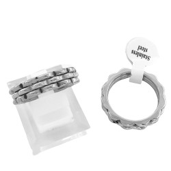 CURVA X3 UNIDADES ALIANZAS TEJIDAS SURTIDAS 5MM ANILLO