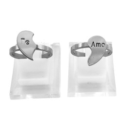 CURVA X6 UNIDADES DOBLES TE AMO DIVISIBLE COMPARTIR (TALLES 17-18-18-19-19-20) ANILLO