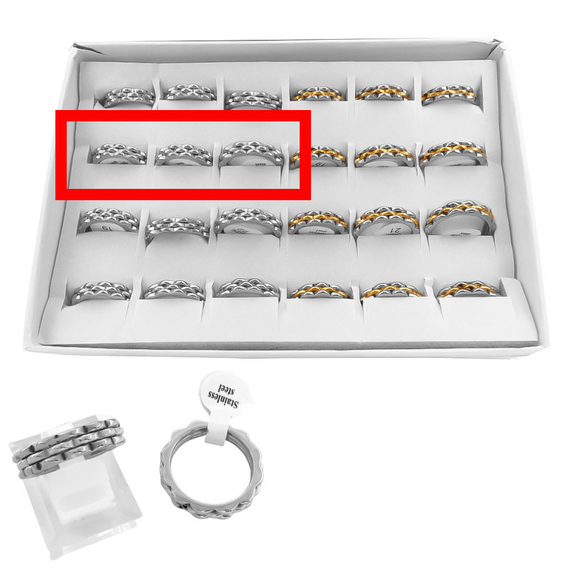 CURVA X3 UNIDADES ALIANZAS TEJIDAS SURTIDAS 5MM ANILLO