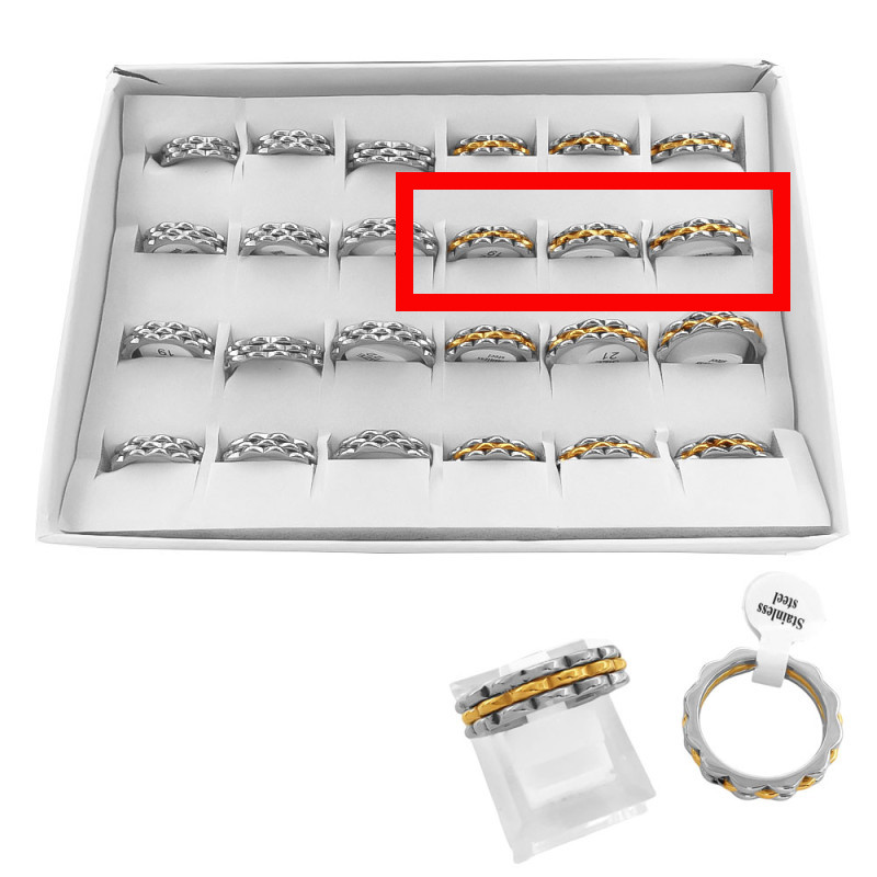 DORADO CURVA X3 UNIDADES ALIANZAS TEJIDAS SURTIDAS 5MM ANILLO