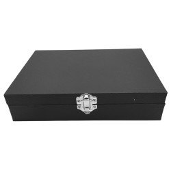 NEGRO ALHAJERO 20*15*4.5CM UN PISO FORRADO EN CURINA