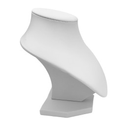 BLANCO MEDIANO EXHIBIDOR BUSTO C/ PIE ITEM:WH0025 FORRADO EN CUERINA