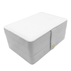 BLANCO ALHAJERO SANDWICH 2 NIVELES 16*11*7CM FORRADO TIPO GAMUZA