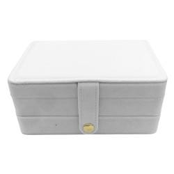 BLANCO ALHAJERO SANDWICH 2 NIVELES 16*11*7CM FORRADO TIPO GAMUZA