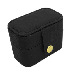 NEGRO SUPER MINI ANILLERO 6*3.5*4.4CM FORRADO TELA