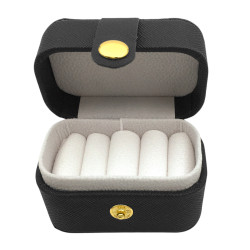 NEGRO SUPER MINI ANILLERO 6*3.5*4.4CM FORRADO TELA