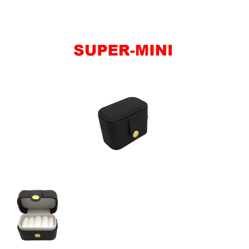 NEGRO SUPER MINI ANILLERO 6*3.5*4.4CM FORRADO TELA