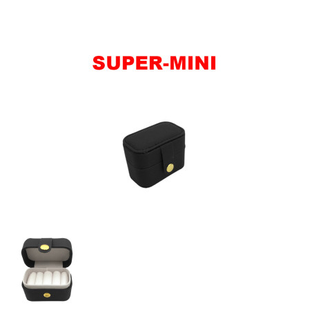 NEGRO SUPER MINI ANILLERO 6*3.5*4.4CM FORRADO TELA