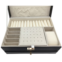 NEGRO ALHAJERO MEDIANO C/ UN PISO Y UN CAJON TAPISADO C/ ROMBOS EN LA TAPA