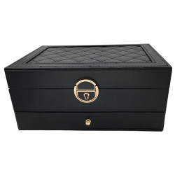 NEGRO ALHAJERO MEDIANO C/ UN PISO Y UN CAJON TAPISADO C/ ROMBOS EN LA TAPA