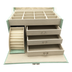 VERDE AGUA ALHAJERO GRANDE C/ ESPEJO Y TRES CAJONES