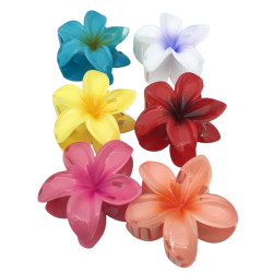 MEDIO PACK X6 BROCHES DE FLORES GRANDES SURTIDAS EN COLOR COMO LA IMAGEN