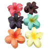 MEDIO PACK X6 7CM BROCHES DE FLORES GRANDES SURTIDAS EN COLOR COMO LA IMAGEN