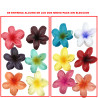 MEDIO PACK X6 7CM BROCHES DE FLORES GRANDES SURTIDAS EN COLOR COMO LA IMAGEN