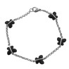 NEGRAS SEIS MARIPOSAS 18.5CM PULSERA