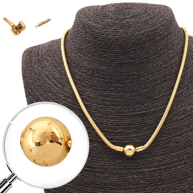 DORADO TIPO PANDORA BOLA LISA 3MM-44CM COLLAR
