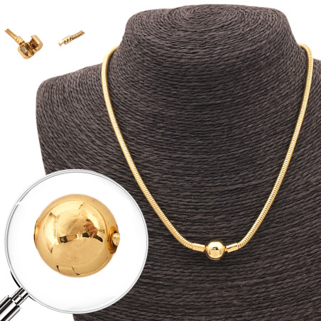 DORADO TIPO PANDORA BOLA LISA 3MM-44CM COLLAR