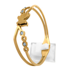 DORADO PREMIUM ESCLAVA MARIPOSA Y CUBIC PULSERA