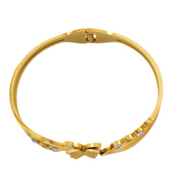DORADO PREMIUM ESCLAVA MARIPOSA Y CUBIC PULSERA