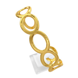 DORADO ESCLAVA OVALOS INFINITOS PULSERA