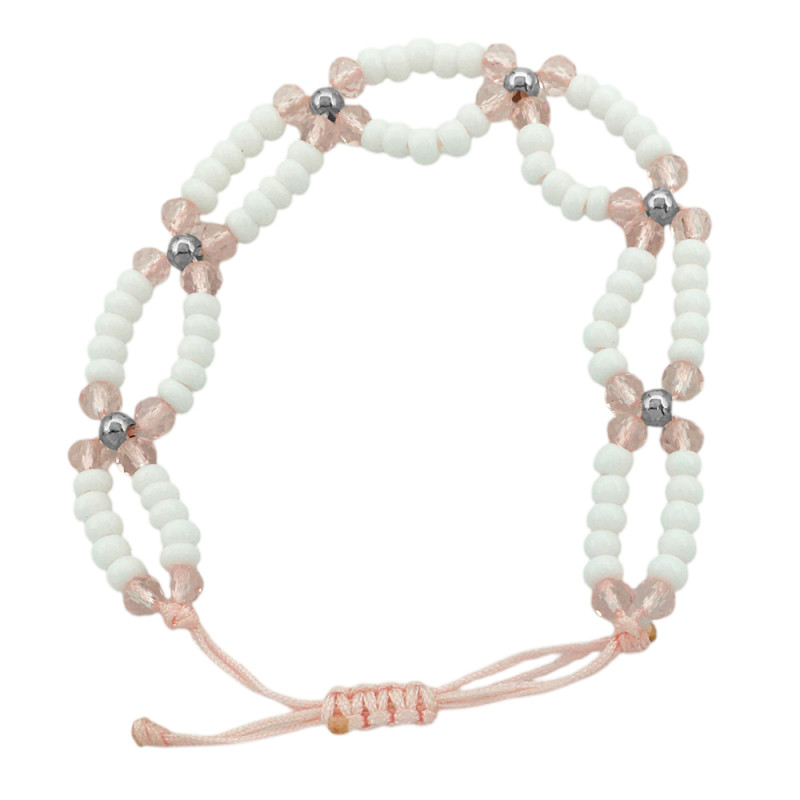 ROSA FLORES Y MOSTACILLAS PULSERA