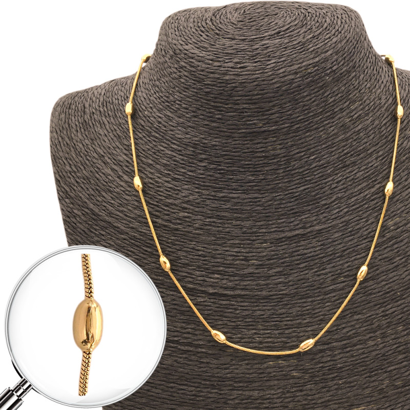 DORADO CAPSULAS Y COLA DE RATA 50CM CADENA