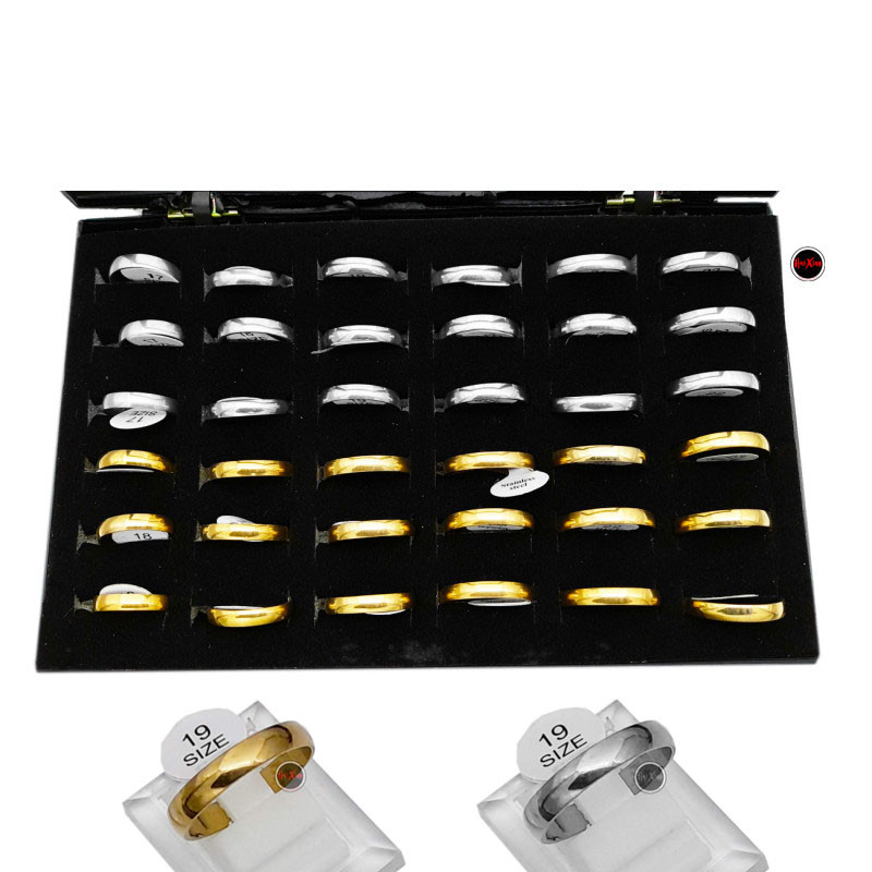 CAJA x36 UNIDADES 4MM DOS COLORES ALIANZAS SURTIDAS ANILLO