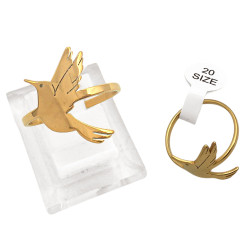 DORADO CURVA X6 UNIDADES COLIBRI PICAFLOR DOS MODELOS SURTIDOS ANILLO