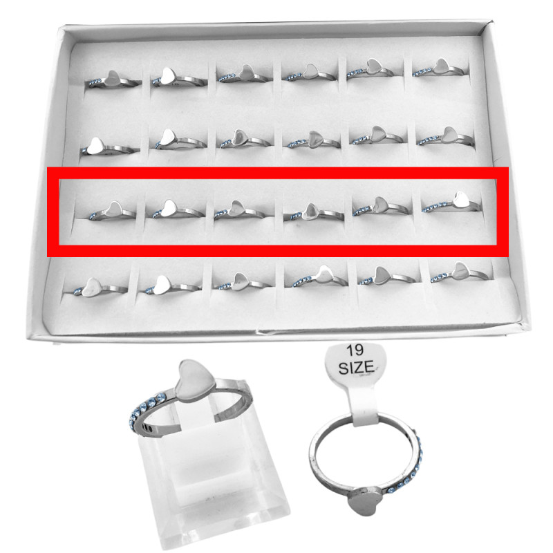 CURVA X6 UNIDADES CORAZON LISO Y LINEA DE CUBIC EN FLEJE ANILLO