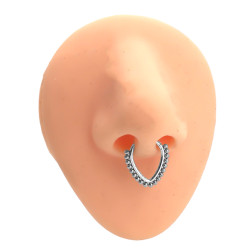 UNIDAD ARGOLLA GOTA INVERTIDA CONTORNO BOLITAS CLICKER C/ BISAGRA PIERCING