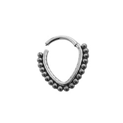 UNIDAD ARGOLLA GOTA INVERTIDA CONTORNO BOLITAS CLICKER C/ BISAGRA PIERCING