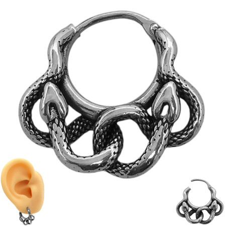UNIDAD ARGOLLA BISAGRA DOBLE SERPIENTE PIERCING